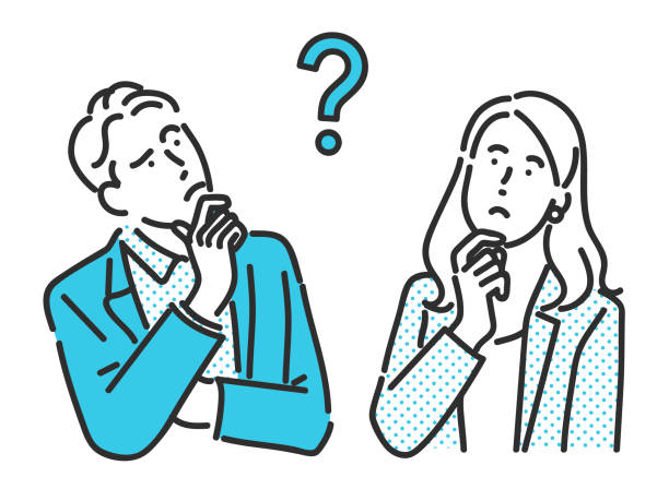 勉強方法に悩む男女のイラスト